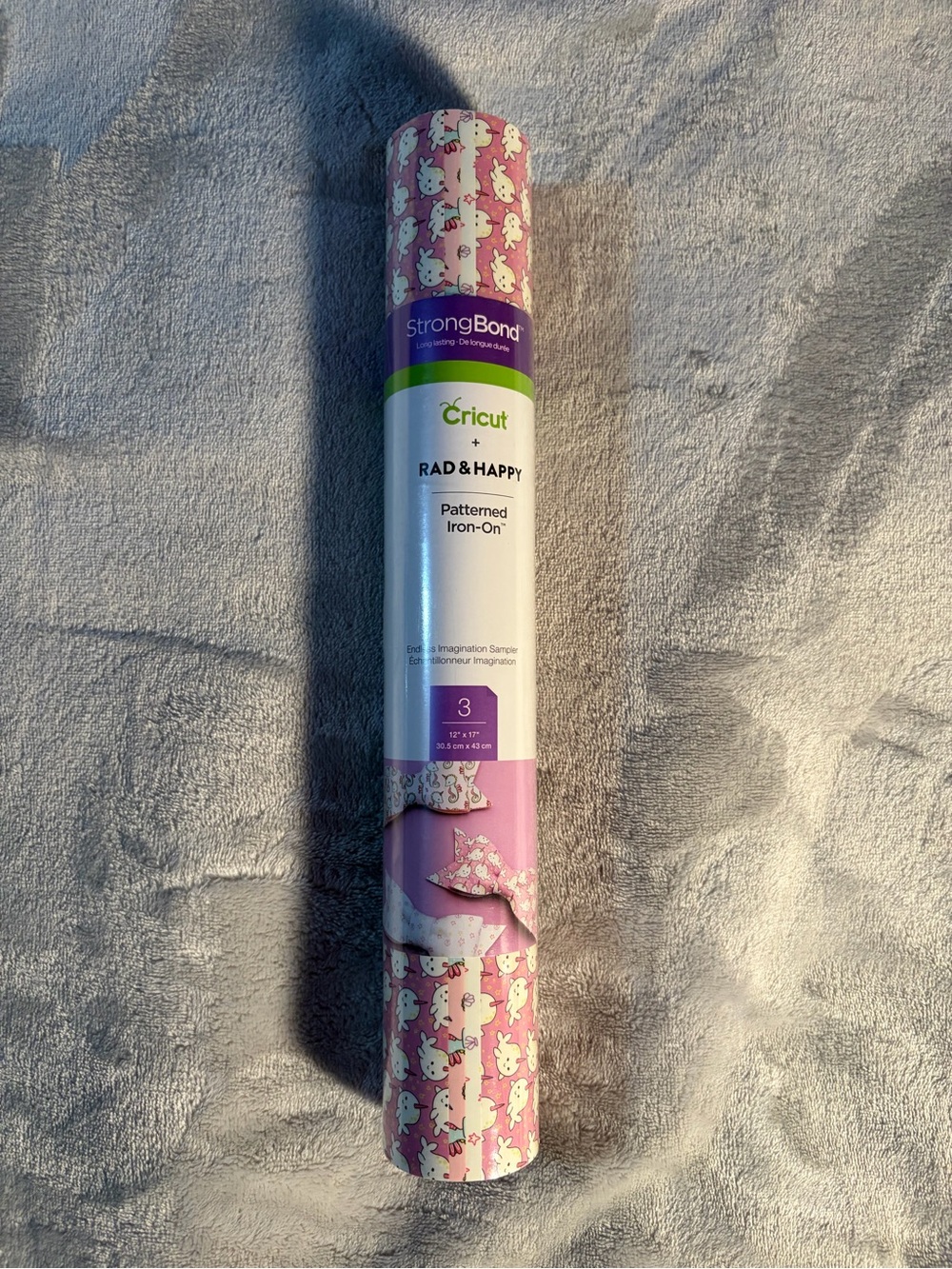Cricut Rad & Happy Patterned Iron-On - Pink Bunny Pattern